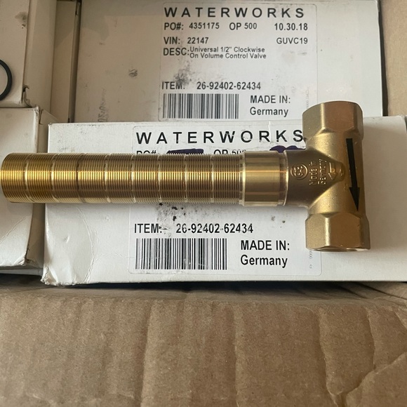 COPY - Waterworks Universal 1/2 Inch Clockwise On Volume Control Valve - Picture 5 of 9
